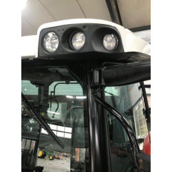 Lampa robocza LED, okrągła 40W 4000lm 10/30V Ø 90 mm z wtyczką H11/Deutsch, światło skupione 4 LED Kramp