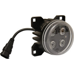 Lampa robocza LED, okrągła 40W 4000lm 10/30V Ø 90 mm z wtyczką H11/Deutsch, światło skupione 4 LED Kramp