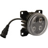 Lampa robocza LED, okrągła 40W 4000lm 10/30V Ø 90 mm z wtyczką H11/Deutsch, światło skupione 4 LED Kramp