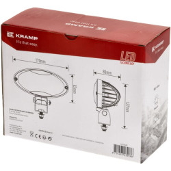 Lampa robocza LED, owalna 40W 3500lm 10/30V światło ultra szerokokątne rozproszone 8 LED Kramp