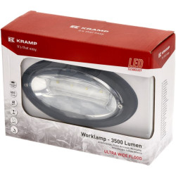 Work light LED, 40W, 3500lm, oval, 12-24V,190x107x63mm, Ultra Wide Flood, Kramp