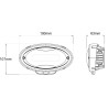 Work light LED, 40W, 3500lm, oval, 12-24V,190x107x63mm, Ultra Wide Flood, Kramp