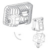 Lampa robocza LED, prostokątna 60W 5600lm 9/36V Glare-free flood 10 LED Kramp