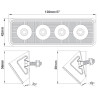 Lampa robocza LED, prostokątna 24W 2800lm 9/36V światło rozproszone Kramp