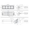 Lampa robocza LED, prostokątna 24W 2800lm 9/36V światło rozproszone Kramp
