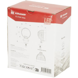 Lampa robocza LED, okrągła 40W 4000lm 10/30V 84x126x71.8 mm z wtyczką AMP światło skupione 4 LED 360° Kramp