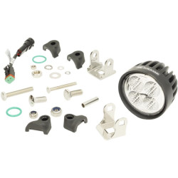 Lampa robocza LED, okrągła 40W 4000lm 10/30V 84x126x71.8 mm z wtyczką AMP światło skupione 4 LED 360° Kramp