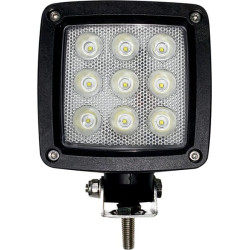 Lampa robocza LED, kwadratowa 27W 3000lm 10/30V z wtyczką Deutsch światło rozproszone 9 LED Kramp