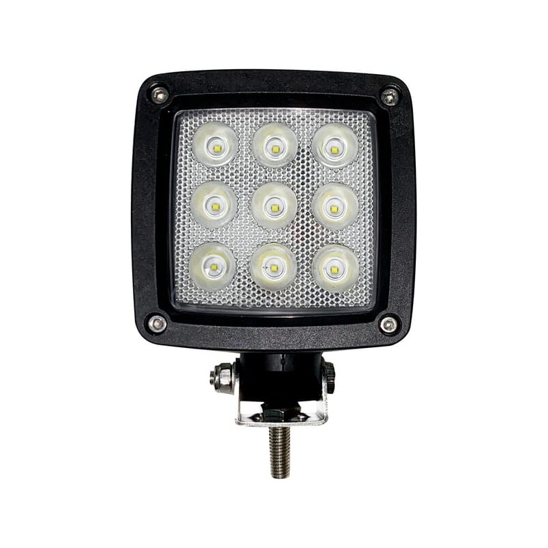 Lampa robocza LED, kwadratowa 27W 3000lm 10/30V z wtyczką Deutsch światło rozproszone 9 LED Kramp