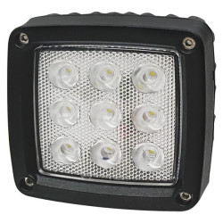 Lampa robocza LED, kwadratowa 27W 3000lm 10/30V z wtyczką Deutsch światło rozproszone 9 LED Kramp