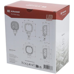 Lampa robocza LED, kwadratowa 54W 7200lm 10/30V światło rozproszone 9 LED Kramp