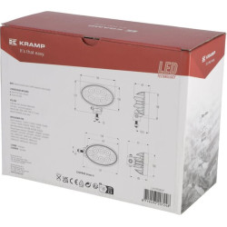 Lampa robocza LED, owalna 56W 5320 lm 10/30V 160x129x68 mm z wtyczką Deutsch, światło skupione 10 LED