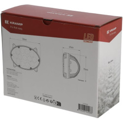 Lampa robocza LED, owalna 39W 3500lm 10/30V 138x93x69 mm światło rozproszone 13 LED Kramp