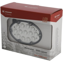 Lampa robocza LED, owalna 39W 3500lm 10/30V 138x93x69 mm światło rozproszone 13 LED Kramp