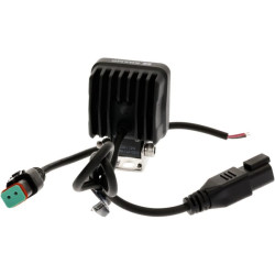 Lampa robocza LED, kwadratowa 12W 1200lm 12/24V, biała, 53.7x75.5x32.3 mm światło rozproszone z wtyczką Deutsch, 8 LED