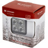 Lampa robocza LED, kwadratowa 12W 1200lm 12/24V, biała, 53.7x75.5x32.3 mm światło rozproszone z wtyczką Deutsch, 8 LED