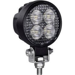 Lampa robocza LED, okrągła 12W 1200lm 12/24V, biała, 65.7x85.8x35 mm światło rozproszone z wtyczką Deutsch, 8 LED