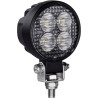 Lampa robocza LED, okrągła 12W 1200lm 12/24V, biała, 65.7x85.8x35 mm światło rozproszone z wtyczką Deutsch, 8 LED