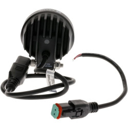 Lampa robocza LED, okrągła 12W 1200lm 12/24V, biała, 65.7x85.8x35 mm światło rozproszone z wtyczką Deutsch, 8 LED