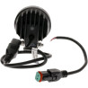 Lampa robocza LED, okrągła 12W 1200lm 12/24V, biała, 65.7x85.8x35 mm światło rozproszone z wtyczką Deutsch, 8 LED