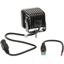 Lampa robocza LED, kwadratowa 40W 4800lm 12/24V, biała, 81x82.5x67.5 mm światło skupione z wtyczką Deutsch, 4 LED