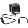 Lampa robocza LED, kwadratowa 40W 4800lm 12/24V, biała, 81x82.5x67.5 mm światło skupione z wtyczką Deutsch, 4 LED