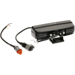 Lampa robocza LED, prostokątna 30W 2880lm 12/24V, biała/pomarańczowa, 157x49.7x60 mm światło rozproszone z wtyczką Deutsch, 6 LE