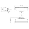 Lampa robocza LED, prostokątna 30W 2880lm 12/24V, biała/pomarańczowa, 157x49.7x60 mm światło rozproszone z wtyczką Deutsch, 6 LE