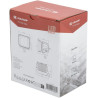 Lampa robocza LED, kwadratowa 70W 8400lm 12/24V, biała/pomarańczowa, 97x77x75 mm światło rozproszone z wtyczką Deutsch, 10 LED