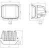 Lampa robocza LED, kwadratowa 70W 8400 lm 12/24V, biała, 97x77x75 mm światło rozproszone z wtyczką Deutsch, 10 LED