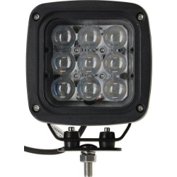 Lampa robocza LED, kwadratowa 45W 4050lm 12/24V, niebieska, 126x151x95 mm światło skupione z wtyczką Deutsch, 9 LED