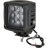 Lampa robocza LED, kwadratowa 45W 4050lm 12/24V, niebieska, 126x151x95 mm światło skupione z wtyczką Deutsch, 9 LED