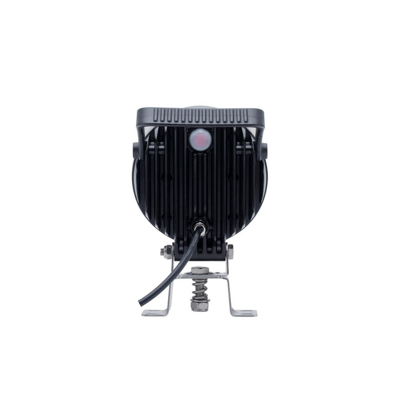 Lampa robocza LED, okrągła, 54W 5100 lm 12/24V Ø 133x75 mm z wtyczką Deutsch, światło rozproszone 9 LED z uchwytem + przełącznik