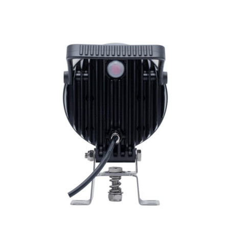 Lampa robocza LED, okrągła, 54W 5100 lm 12/24V Ø 133x75 mm z wtyczką Deutsch, światło rozproszone 9 LED z uchwytem + przełącznik