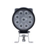 Lampa robocza LED, okrągła, 54W 5100 lm 12/24V Ø 133x75 mm z wtyczką Deutsch, światło rozproszone 9 LED z uchwytem + przełącznik