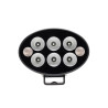 Lampa robocza + lampa ostrzegawcza pomarańczowa LED, owalna 36W 3500lm 12/24V 155x105x58 mm światło rozproszone, 6+2 LED, Black 