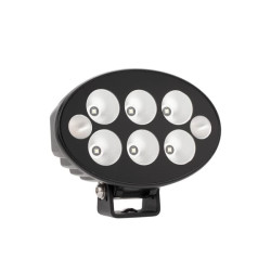 Lampa robocza + lampa ostrzegawcza pomarańczowa LED, owalna 36W 3500lm 12/24V 155x105x58 mm światło rozproszone, 6+2 LED, Black 