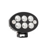 Lampa robocza + lampa ostrzegawcza pomarańczowa LED, owalna 36W 3500lm 12/24V 155x105x58 mm światło rozproszone, 6+2 LED, Black 