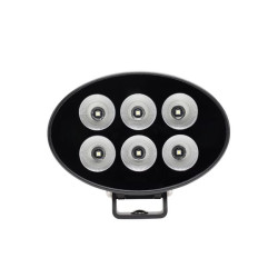 Lampa robocza LED, owalna 36W 3500lm 12/24V 155x105x58 mm światlo rozproszone, 6 LED, Black series