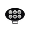 Lampa robocza LED, owalna 36W 3500lm 12/24V 155x105x58 mm światlo rozproszone, 6 LED, Black series