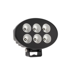 Lampa robocza LED, owalna 36W 3500lm 12/24V 155x105x58 mm światlo rozproszone, 6 LED, Black series