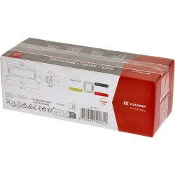 Lampa robocza długa LED, 60W 5040lm prostokątna, 12/24V, biała/pomarańczowa, 204x70x67 mm z wtyczką Deutsch, Combo, prosta, 12 L