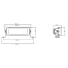 Lampa robocza długa LED, 60W 5040lm prostokątna, 12/24V, biała/pomarańczowa, 204x70x67 mm z wtyczką Deutsch, Combo, prosta, 12 L