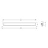 Lampa robocza długa LED, 300W 25200lm prostokątna, 12/24V, biała/pomarańczowa, 815x70x67 mm z wtyczką Deutsch, Combo, prosta, 60