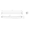 Lampa robocza długa LED, 300W 25200lm prostokątna, 12/24V, biała/pomarańczowa, 814.9x70x78.6 mm z wtyczką Deutsch, Combo, łukowa