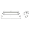 Lampa robocza długa LED, 45W 3780lm prostokątna, 12/24V, biała/pomarańczowa, 246x40x54 mm z wtyczką Deutsch, Combo, prosta, 9 LE