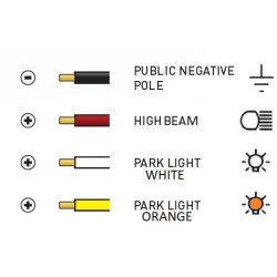 Lampa robocza długa LED, 45W 3780lm prostokątna, 12/24V, biała/pomarańczowa, 246x40x54 mm z wtyczką Deutsch, Combo, prosta, 9 LE