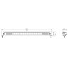 Lampa robocza długa LED, 105W 8820lm prostokątna, 12/24V, biała/pomarańczowa, 522x40x54 mm z wtyczką Deutsch, Combo, prosta, 21 
