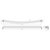 Lampa robocza długa LED, 210W 17640lm prostokątna, 12/24V, biała/pomarańczowa, 1007.1x40x54.4 mm z wtyczką Deutsch, Combo, łukow