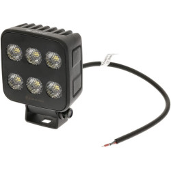 Lampa robocza LED, kwadratowa 60W 6600lm 12/24V, biała, 92x109.5x51.1 mm światło rozproszone z wtyczką Deutsch, 12 LED